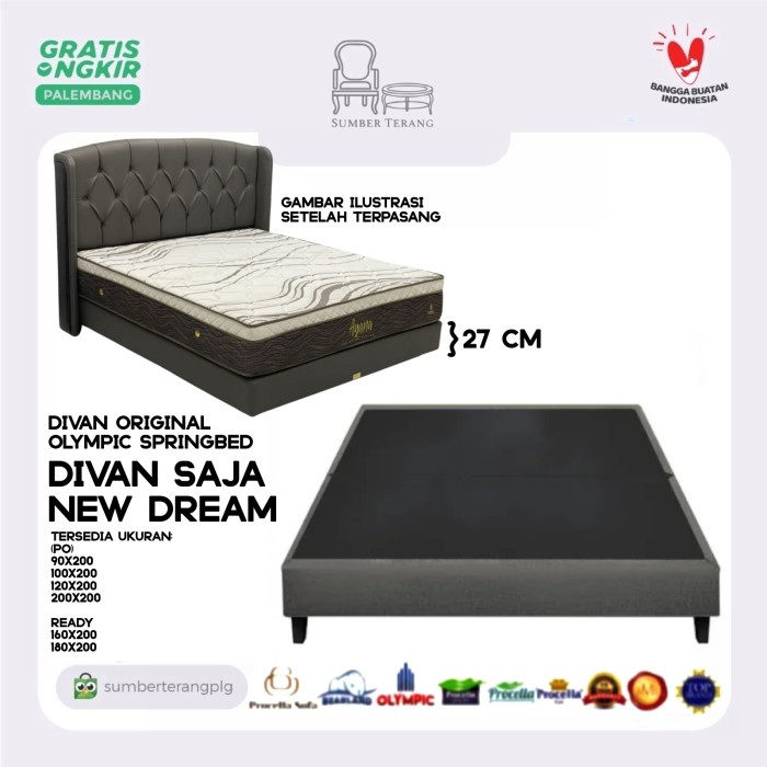Divan Springbed Olympic Rangka Tempat Tidur Dipan Matras Olympic