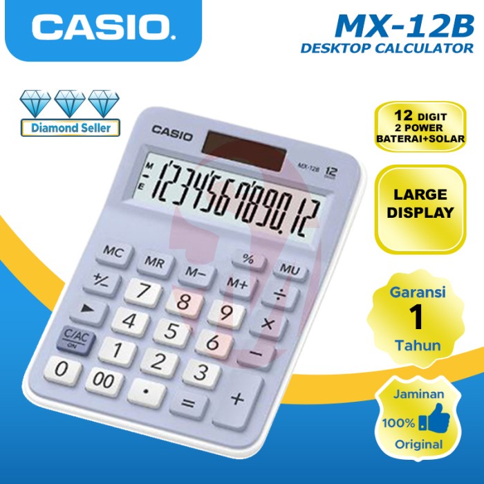 

KALKULATOR CASIO MX 12B - ALL COLOR [TERBARU[TERLARIS[ORIGINAL[ASLI]