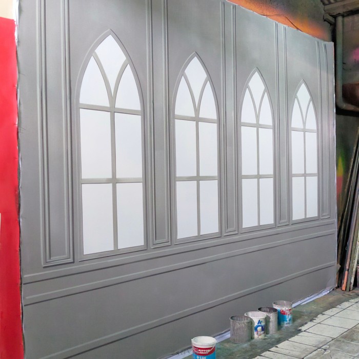 background studio foto motif jendela abu2 UK 4x3m