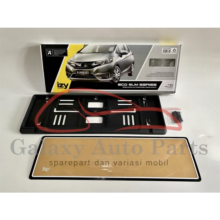 Tempat dudukan plat pelat nomor mobil pakai mika eco
