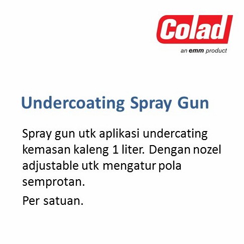 Stok Terbatas Undercoating Spray Gun With Adjustable Nozzle Colad