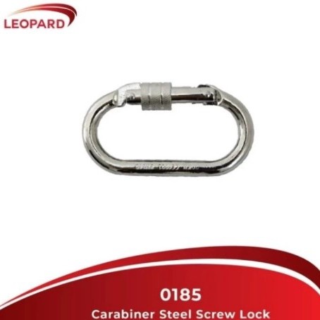 Leopard Carabiner Lp-0185 Steel Screw Original / Alat Climbing