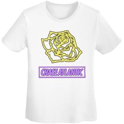 Chase Music Atlantic T Shirt Kaos Wanita Fashion Crew Neck Casual Top Dasar Kemeja Lengan Pendek Hit