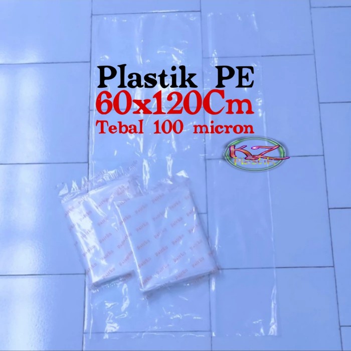 BERKUALITAS Plastik PE 60 x 120 cm / Plastik Pembungkus Ikan Hidup / Tebal 100 mcr