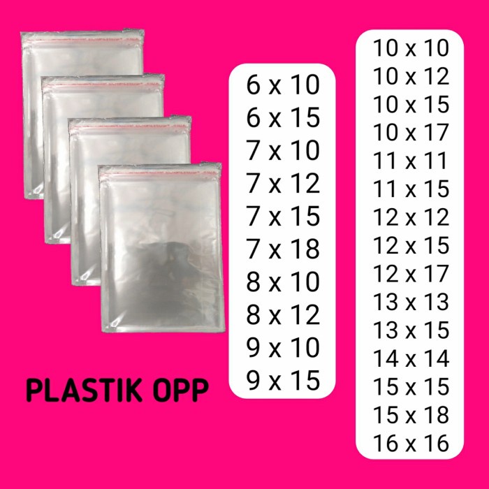 OBRAL Plastik packing makanan ziplock opp tebal murah grosir isi 100 lembar