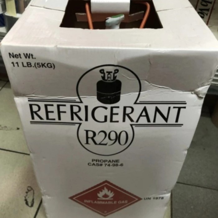 Refrigerant Freon Kulkas Freezer Show Case R290 1kg dan Tabung