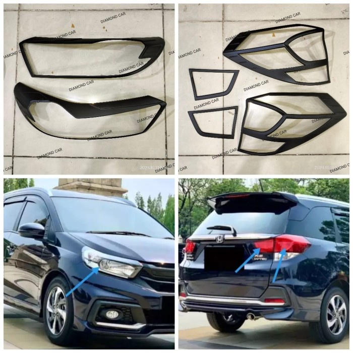MOBILIO 2018-2020 GARNISH LAMPU DEPAN BELAKANG HITAM DOFF MOBILIO RS