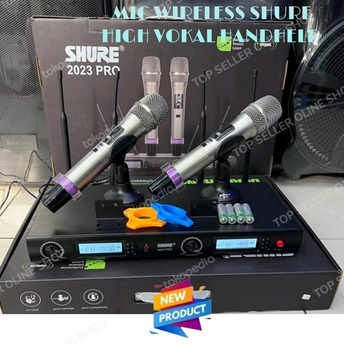 MIC WIRELESS SHURE KSM 2023 PRO KSM2023 PRO 2MIC HANDLE FREE 2BUSA MIC