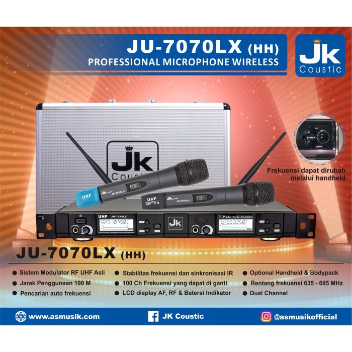 Mic Wireless Jk Coustic JU 7070 LX