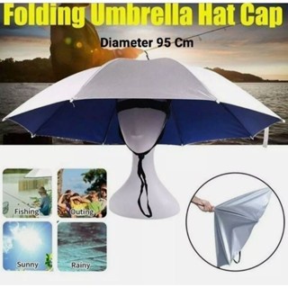 TERBARU Payung Topi Besar Ukuran Diameter 95Cm-Topi Payung Mancing Hiking Outd