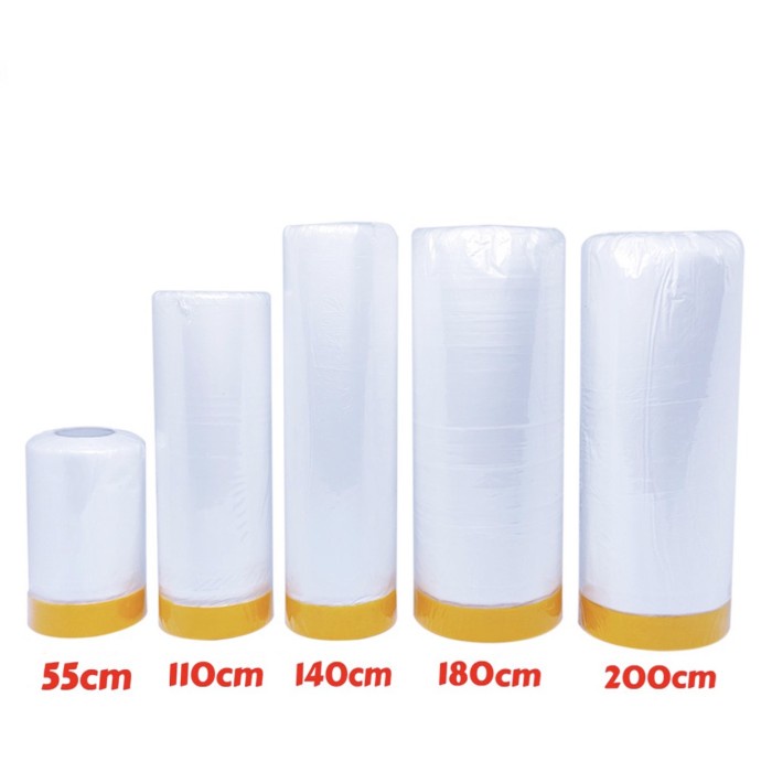

TERBARU! [180cm x 20m] Plastik + Lakban Kertas Cover Pelindung Furniture Mobil