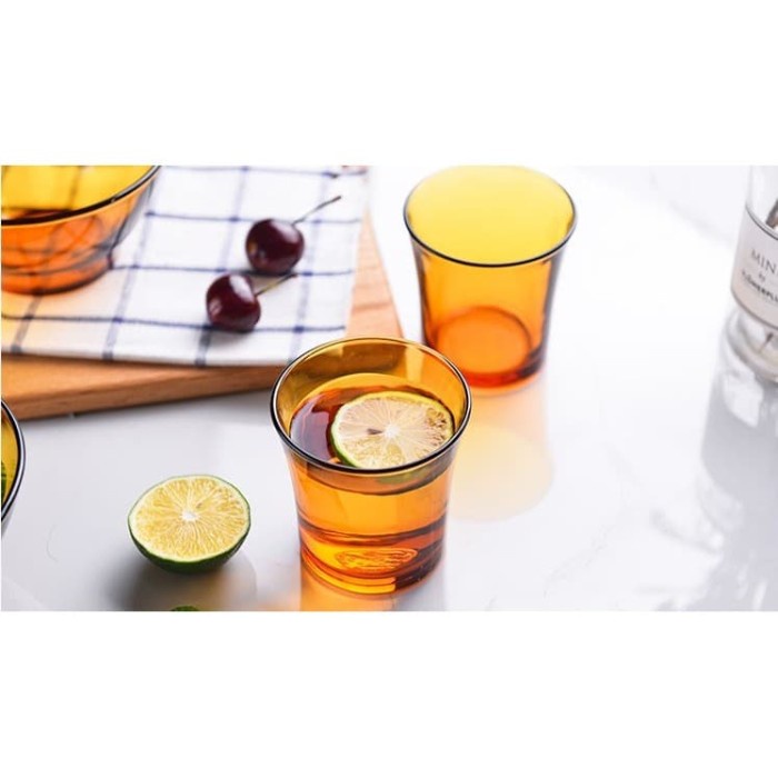 [mojiko] - Duralex Gelas Lys Amber Tumbler 21cl (Tempered Glass) -Isi 6pcs