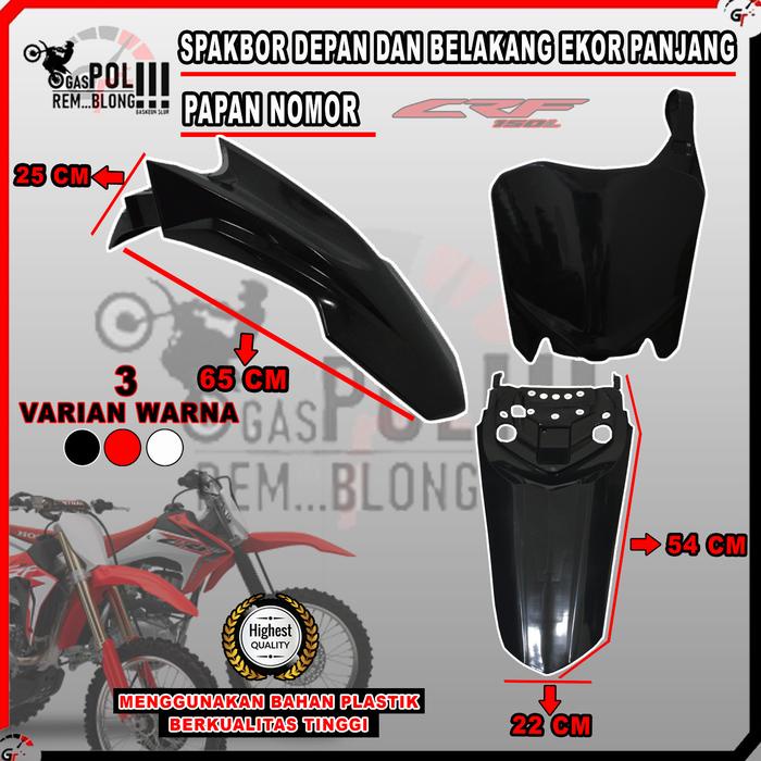 SPAKBOR SET DEPAN BELAKANG PAPAN NOMOR CRF 150 250 MOTOR CROSS TRAIL HONDA CRF 150&250 Motorcycle