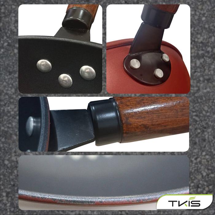 Hst - Tkis Panci Wok / Wok Pan Panci Penggorengan Model Diamond Anti Lengket Ukuran 32 Cm Gagang