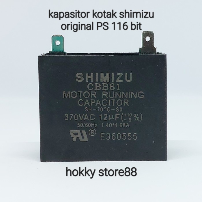 Kapasitor kotak pompa air Shimizu 12uf Original PS 116 Bit 12 uf 370V