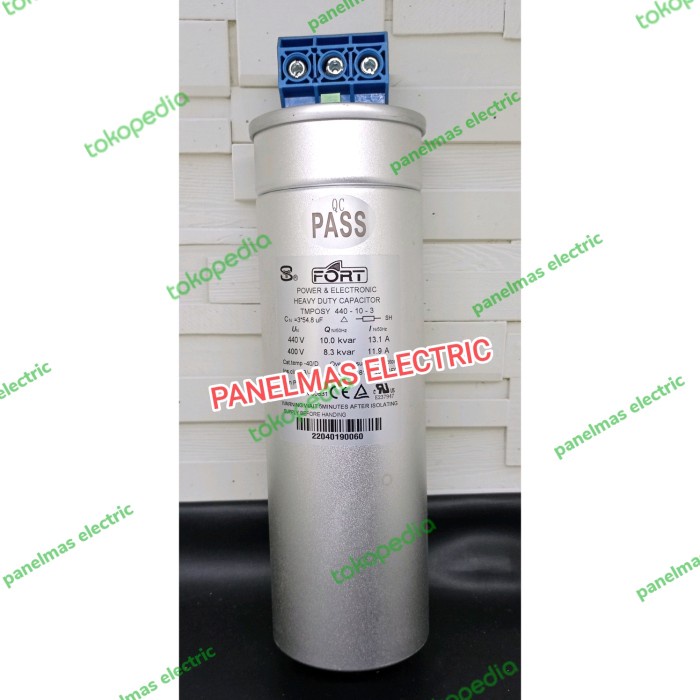 TERLARIS Power Capacitor 10kvar 440V TMPDSY-440-10-3 Kapasitor Bank FORT