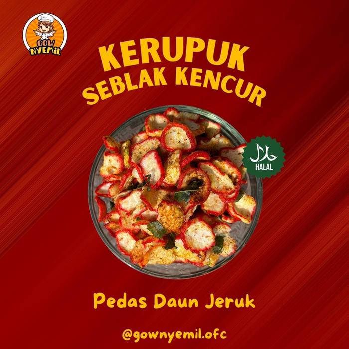 

terbaru !!! 1 kg - kerupuk seblak kencur by gow nyemil ready