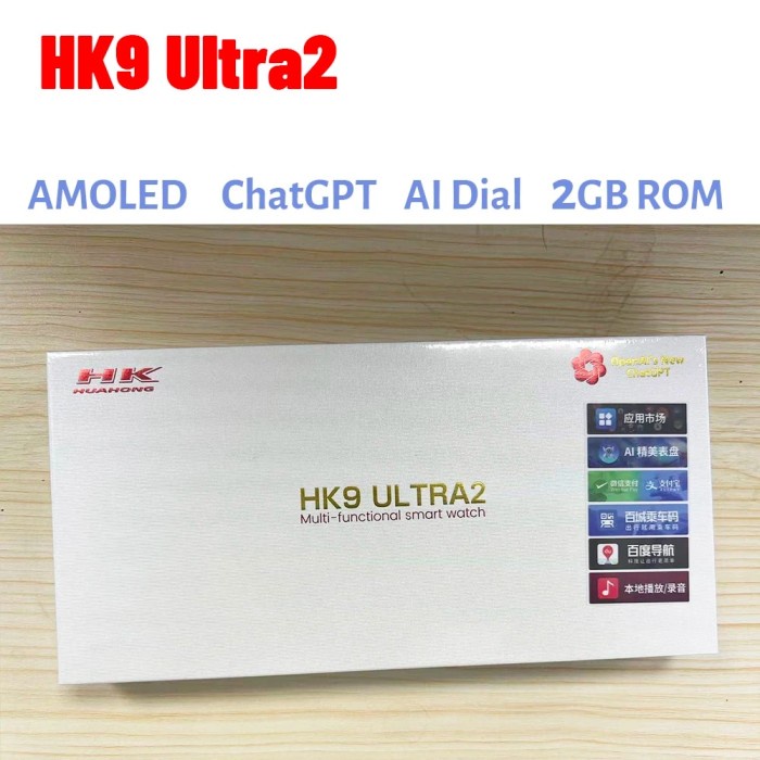 Original HK9 Ultra 2 Smart Watch 2GB ROM ChatGPT OS10 Ultra2 OLED