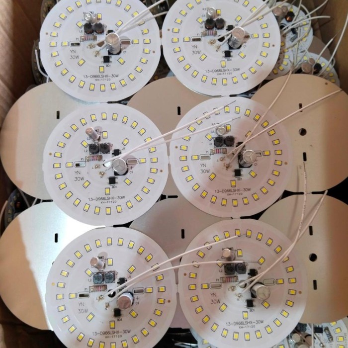 PCB Lampu LED AC BM Hitam Watt Lengkap 3 5 7 9 12 15 18 20 27 30 40 50 Watt DOB LED AC Modul LED