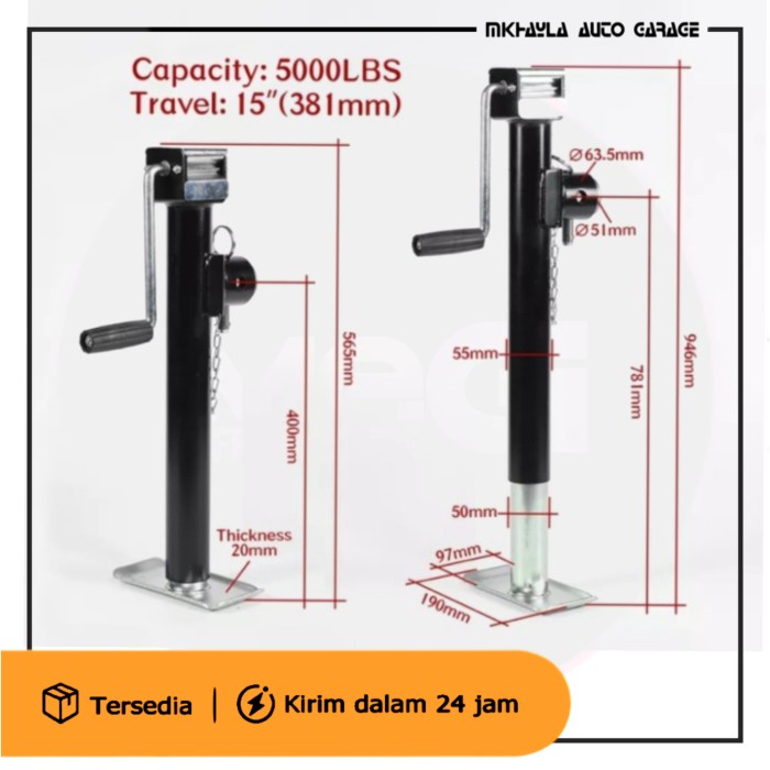 Terbatas Jack Stand Mobil Camper/Gandengan - Jack Stand Anhang 5000 Lbs