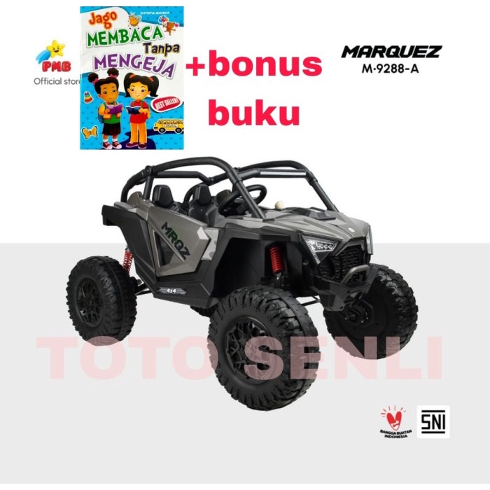 TERBARU TERMURAH MAINAN ANAK MOBIL AKI REMOT M9288A MARQUEZ RODA BESAR PACKING AMAN