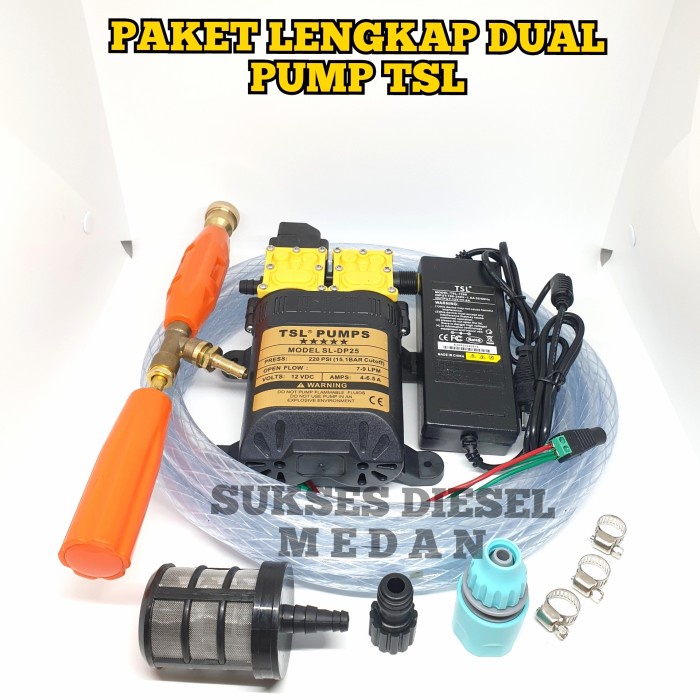 PAKET LENGKAP Mesin Alat Cuci Mobil AC Motor Steam Mini DOUBLEPUMP