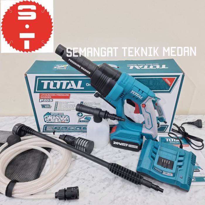 TPWLI20084 MESIN CORDLESS CUCI MOBIL JET CLEANER 4AH SET TOTAL INGCO
