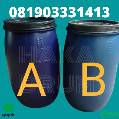 Drum Tempat Sampah / Tong Air Plastik Tebal 60 Liter L Biru Terbaru