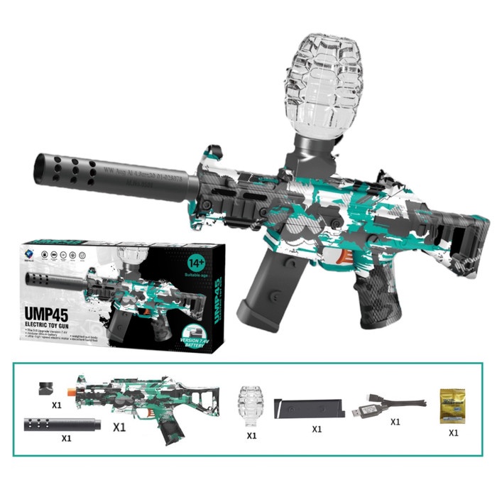 BARANG TERLARIS Mainan Anak BTC-3040 UMP45 ELECTRIC TOY GUN Mainan Tembakan Water Seru Bubble Keren