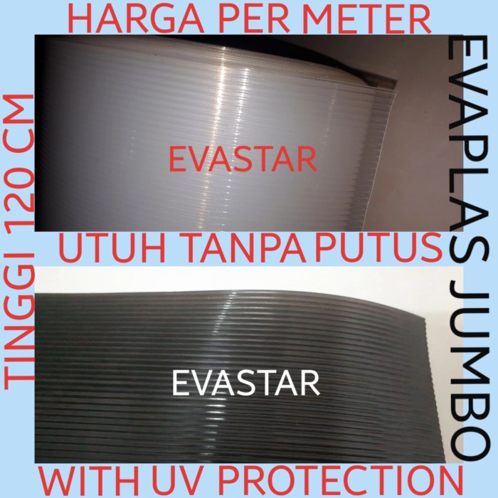 PREMIUM EPJ Tinggi 120cm Fiber Plat Penutup Pagar Plastik 120 cm Motif Garis