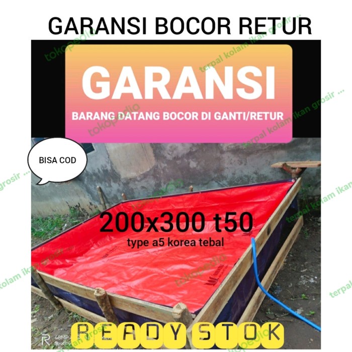 PREMIUM KOLAM TERPAL 2X3 METER TINGGI 50CM terpal kolam ikan