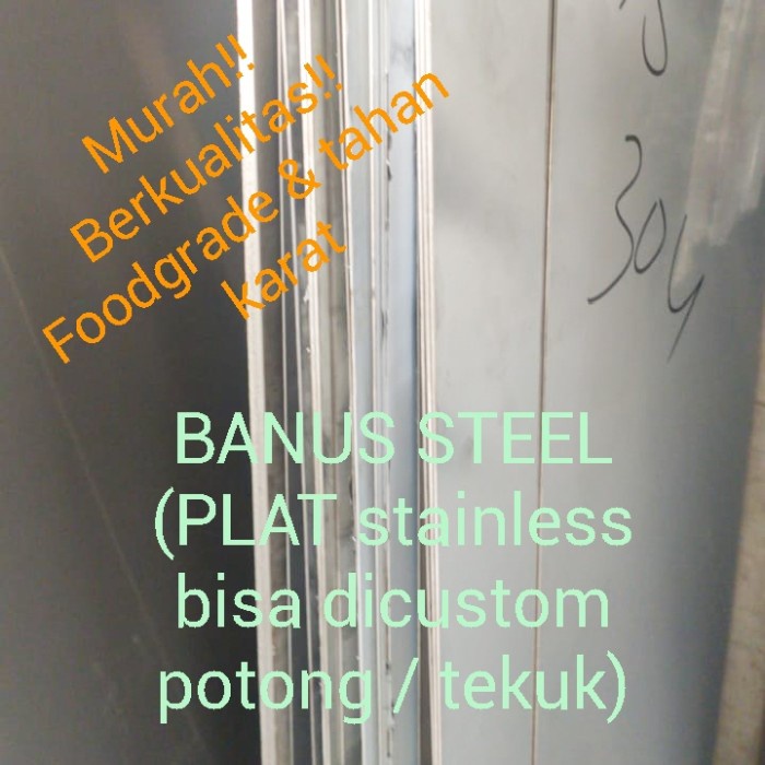 PREMIUM Plat stainless 304 6 mm / plat stainless sus 304 tebal 6mm ss 304