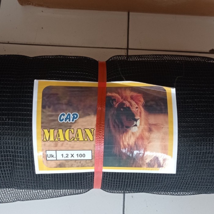 PREMIUM Jaring Ikan Waring Karamba RK Double Hitam Pagar Kolam Cap Macan1 Roll