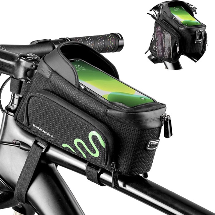 ROCKBROS Bike Frame Bag Bike Phone Mount Bag Bicycle Phone Holder