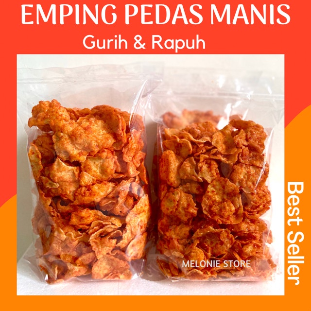 Wdo - 500 Gr Emping Pedas Manis Oleh Oleh Medan / Emping Aceh / Emping Pedas