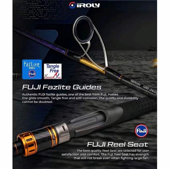 terbaru  joran iroly perseus 180 pe 2.3.4 jigging rod ready