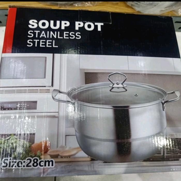 terbaru !!! calypso panci steamer kukus stainless 28cm+kukusan tutup kaca calypso panci steamer