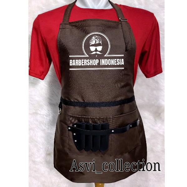 terbaru  apron barbershop , celemek pangkas rambut, celemek caffee, apron premium 100%original