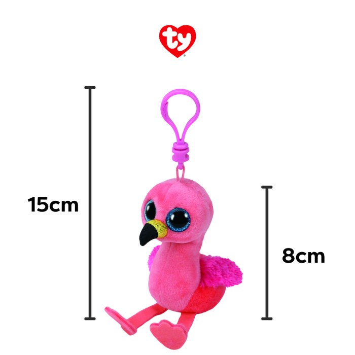 Promo Terbatas Ty Beanie Boos Gilda Flamingo (Medium) - Boneka Burung Flamingo Aman