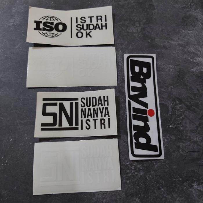 

Sticker Stiker Sni Sudah Nanya Istri , Iso Istri Sudah Oke Transparan