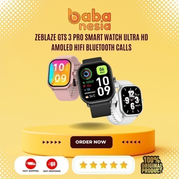 ZEBLAZE GTS 3 Pro Smart Watch Ultra HD AMOLED HiFi Bluetooth Calls