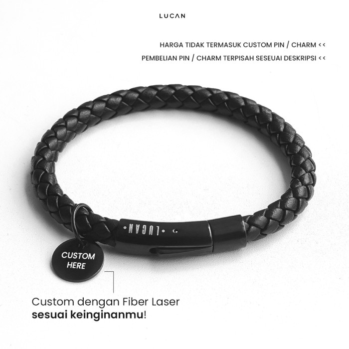 Gelang Cowok / Gelang Pria / Gelang Kulit / Gelang Lucan