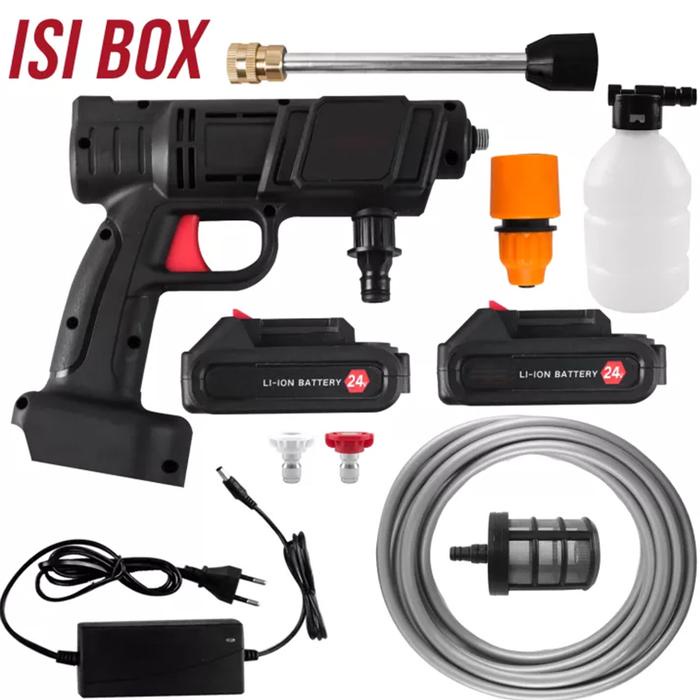 [Original] Mesin Cuci Steam Motor Mobil Baterai 21 Volt/ 28 Volt / 48 Volt Cordless Jet Cleaner High