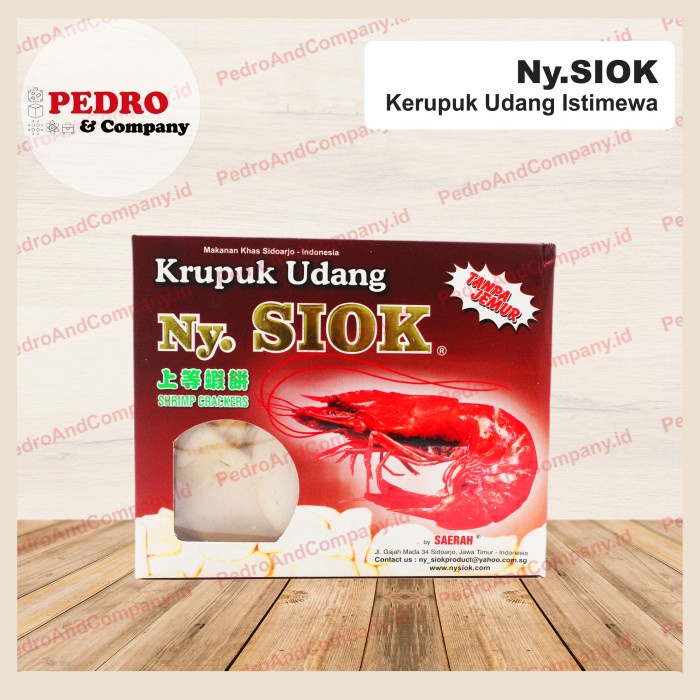 

BARANG TERLARIS Ny Siok. - Kerupuk udang/ shrimp crackers (400 gr - box) tanpa jemur