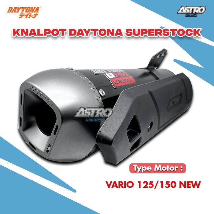 Promo Knalpot Daytona Vario 125 150 New Led Vario 160 Pcx 160 Daytona Superstock Exhaust Kenalpot