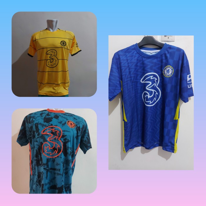 BAJU JERSEY BOLA LIGA INGGRIS CHELSEA 2021 TERBARU GRADE LOKAL