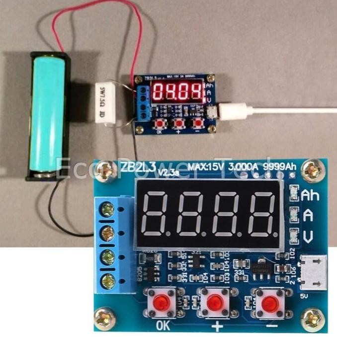 Zhiyu ZB2L3 Modul PCB Alat Tes Cek Kapasitas mAh Discharge Baterai