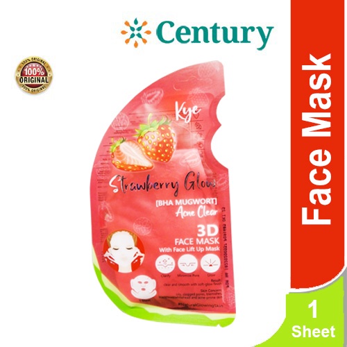 Kye Strowberry Glow 3D Sheet Mask Isi 1 Pcs / Masker Wajah / Perawatan Wajah