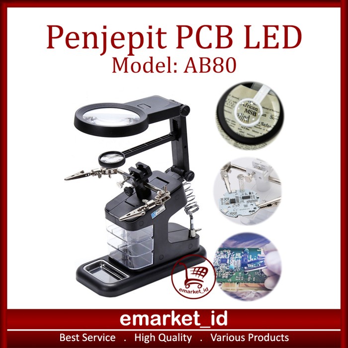 

Penjepit PCB LED AB80 / Holder Kaca Pembesar Lampu / Helping Hand