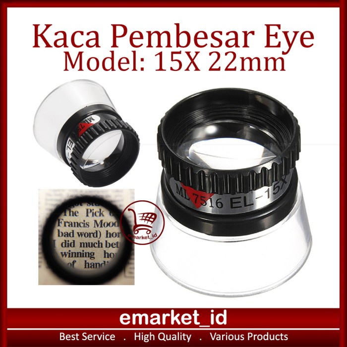 

Kaca Pembesar Eye 15X 22mm AE94 / Lup Mata Lensa Magnifier Handheld